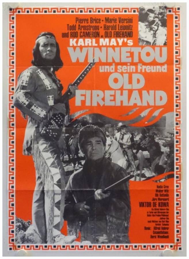 Winnetou und sein Freund Old Firehand originales deutsches Filmplakat